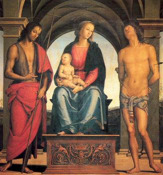 彼得羅 貝魯吉諾 Madonna and Child with Saints John the Baptist and Sebastian